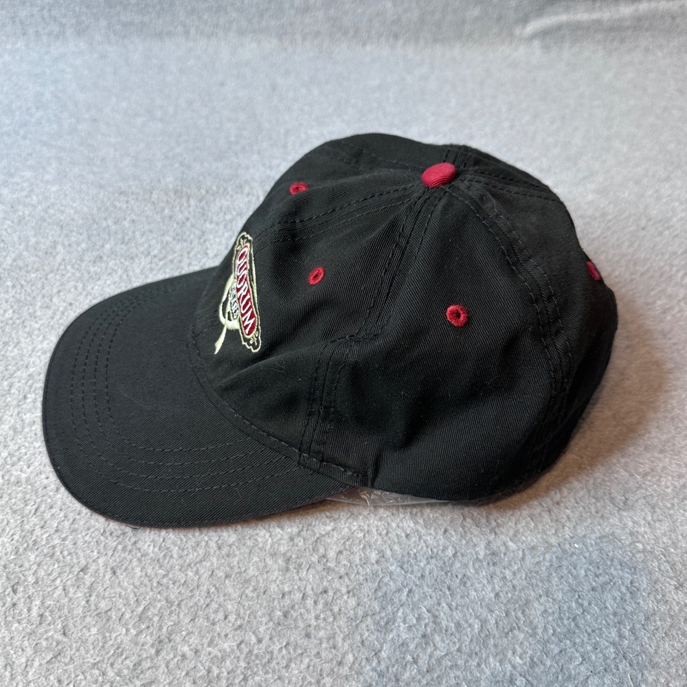 Quorum Cigars Hat Mens OSFM Black Baseball Cap Hook Loop Strap Embroidered Logo - Picture 2 of 7